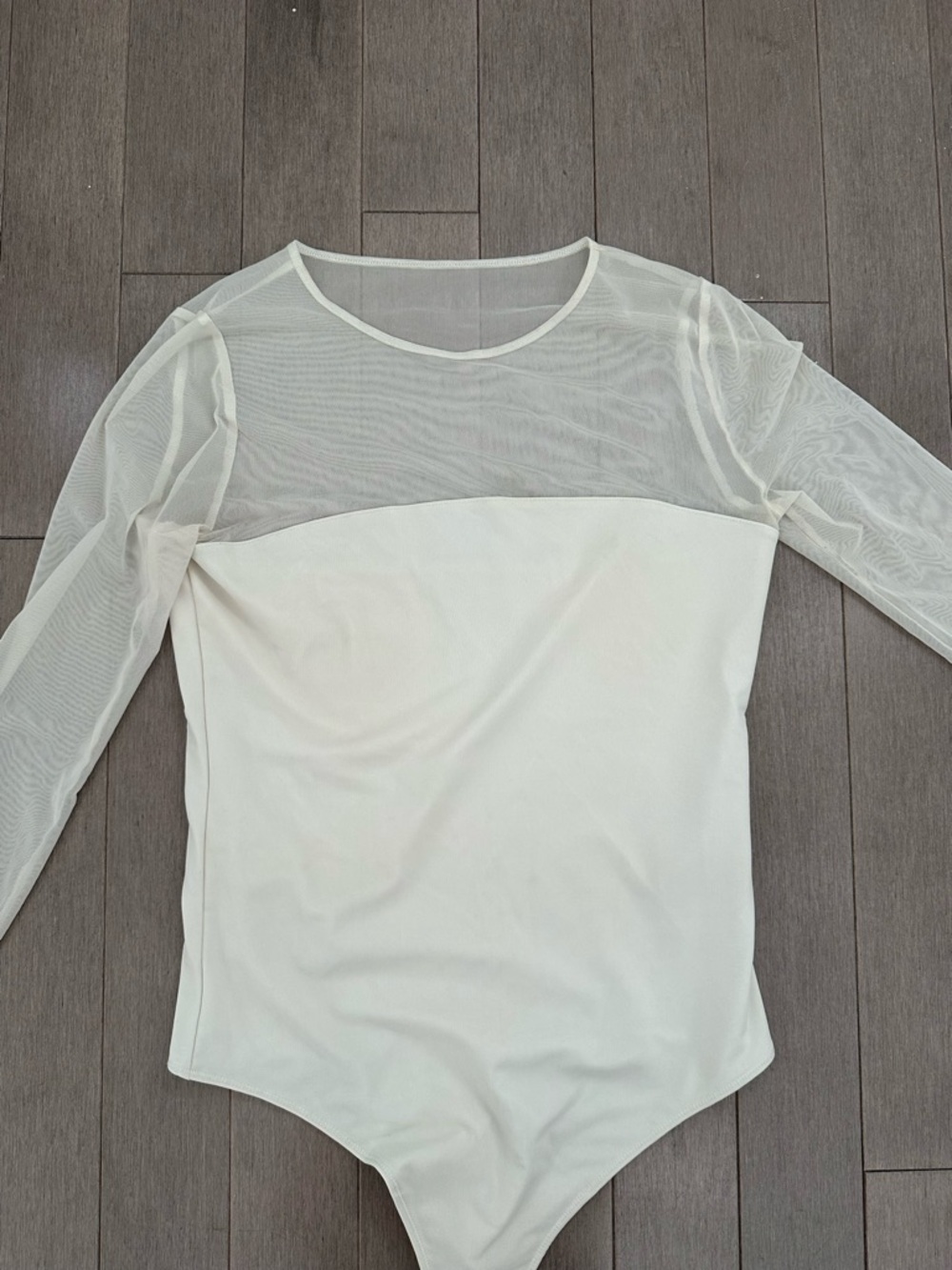 White Long Sleeve Abercrombie Bodysuit